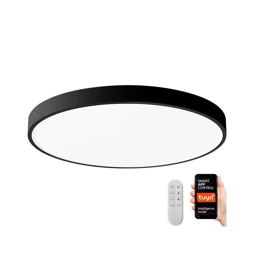 Immax NEO 07249L - Himmennettävä LED-kattovalaisin NEO LITE SEMPLICI LED/48W/230V 3000-6000K Wi-Fi Tuya musta + kauko-ohjaus