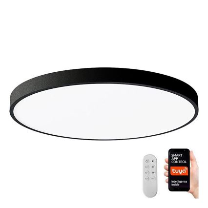 Immax NEO 07250L - Himmennettävä LED-kattovalaisin NEO LITE SEMPLICI LED/60W/230V 3000-6000K Wi-Fi Tuya musta + kauko-ohjaus