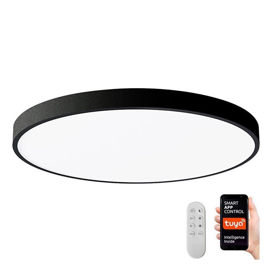 Immax NEO 07250L - Himmennettävä LED-kattovalaisin NEO LITE SEMPLICI LED/60W/230V 3000-6000K Wi-Fi Tuya musta + kauko-ohjaus