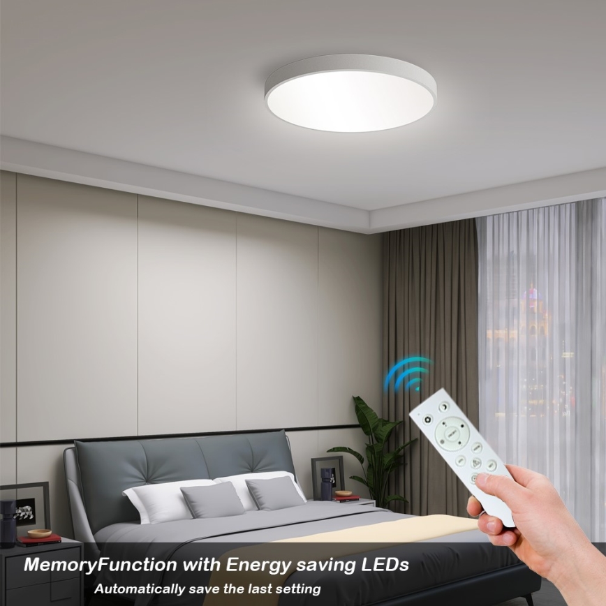 Immax NEO 07251L - Himmennettävä LED-kattovalaisin NEO LITE SEMPLICI LED/36W/230V 3000-6000K Wi-Fi Tuya valkoinen + kauko-ohjaus