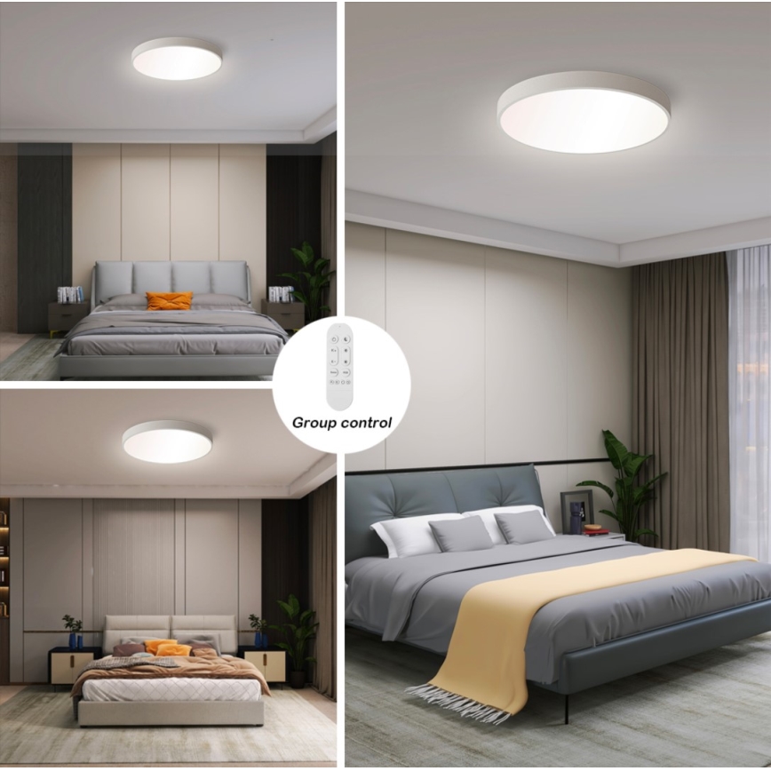 Immax NEO 07251L - Himmennettävä LED-kattovalaisin NEO LITE SEMPLICI LED/36W/230V 3000-6000K Wi-Fi Tuya valkoinen + kauko-ohjaus