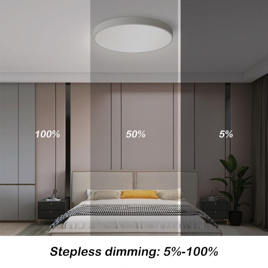 Immax NEO 07251L - Himmennettävä LED-kattovalaisin NEO LITE SEMPLICI LED/36W/230V 3000-6000K Wi-Fi Tuya valkoinen + kauko-ohjaus