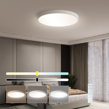 Immax NEO 07252L - Himmennettävä LED-kattovalaisin NEO LITE SEMPLICI LED/48W/230V 3000-6000K Wi-Fi Tuya valkoinen + kauko-ohjaus