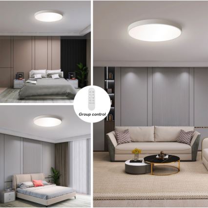 Immax NEO 07252L - Himmennettävä LED-kattovalaisin NEO LITE SEMPLICI LED/48W/230V 3000-6000K Wi-Fi Tuya valkoinen + kauko-ohjaus
