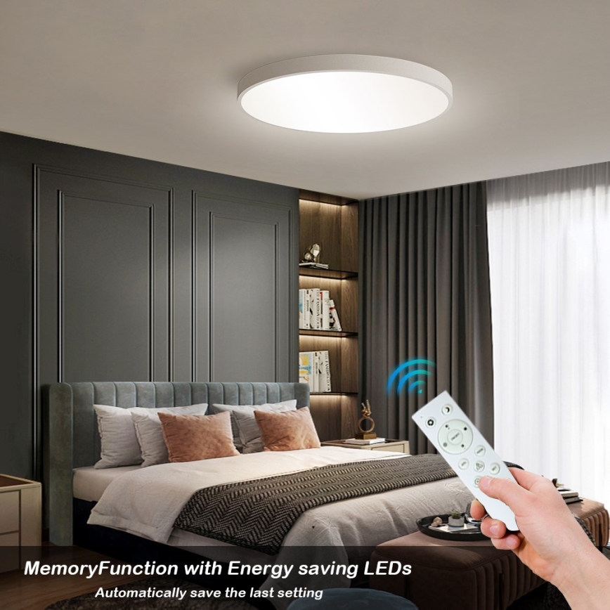 Immax NEO 07253L - Himmennettävä LED-kattovalaisin NEO LITE SEMPLICI LED/60W/230V 3000-6000K Wi-Fi Tuya valkoinen + kauko-ohjaus