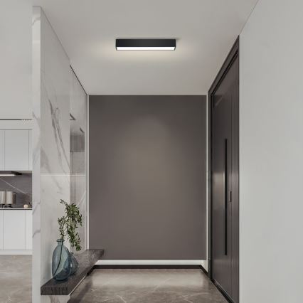 Immax NEO 07254L - Himmennettävä LED-kattovalaisin NEO LITE LUNGO LED/20W/230V 3000-6000K Wi-Fi Tuya musta + kauko-ohjaus