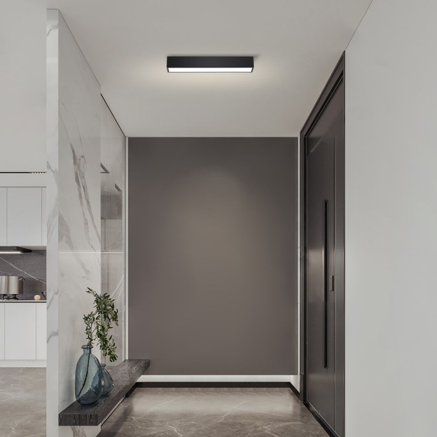 Immax NEO 07254L - Himmennettävä LED-kattovalaisin NEO LITE LUNGO LED/20W/230V 3000-6000K Wi-Fi Tuya musta + kauko-ohjaus
