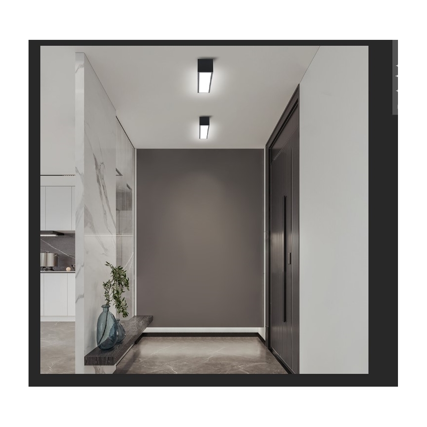 Immax NEO 07254L - Himmennettävä LED-kattovalaisin NEO LITE LUNGO LED/20W/230V 3000-6000K Wi-Fi Tuya musta + kauko-ohjaus