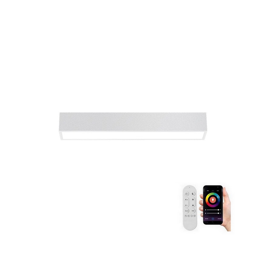 Immax NEO 07257L - Himmennettävä LED-kattovalaisin NEO LITE LUNGO LED/20W/230V 3000-6000K Wi-Fi Tuya valkoinen + kauko-ohjaus