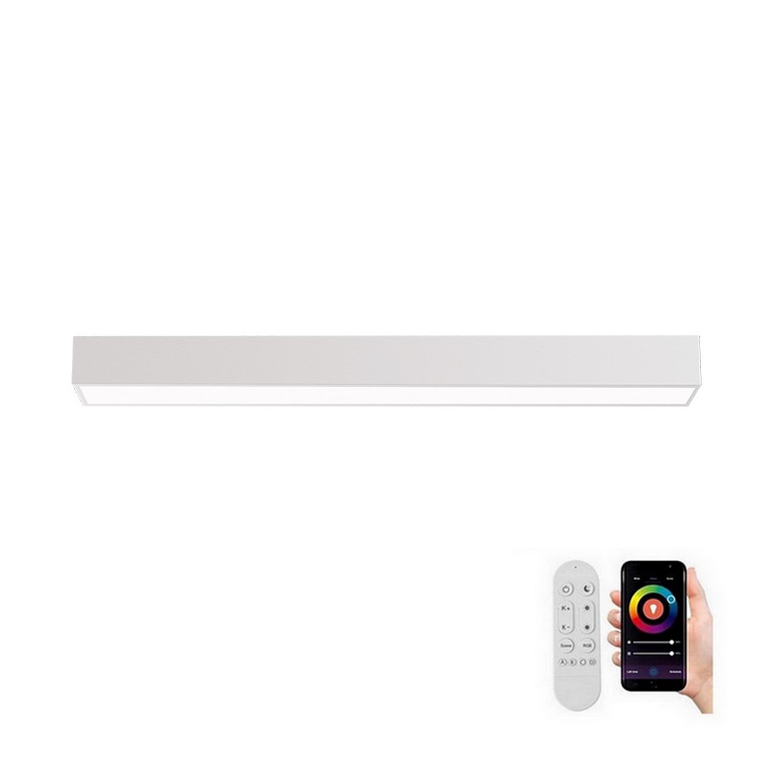Immax NEO 07258L - Himmennettävä LED-kattovalaisin NEO LITE LUNGO LED/29W/230V 3000-6000K Wi-Fi Tuya valkoinen + kauko-ohjaus