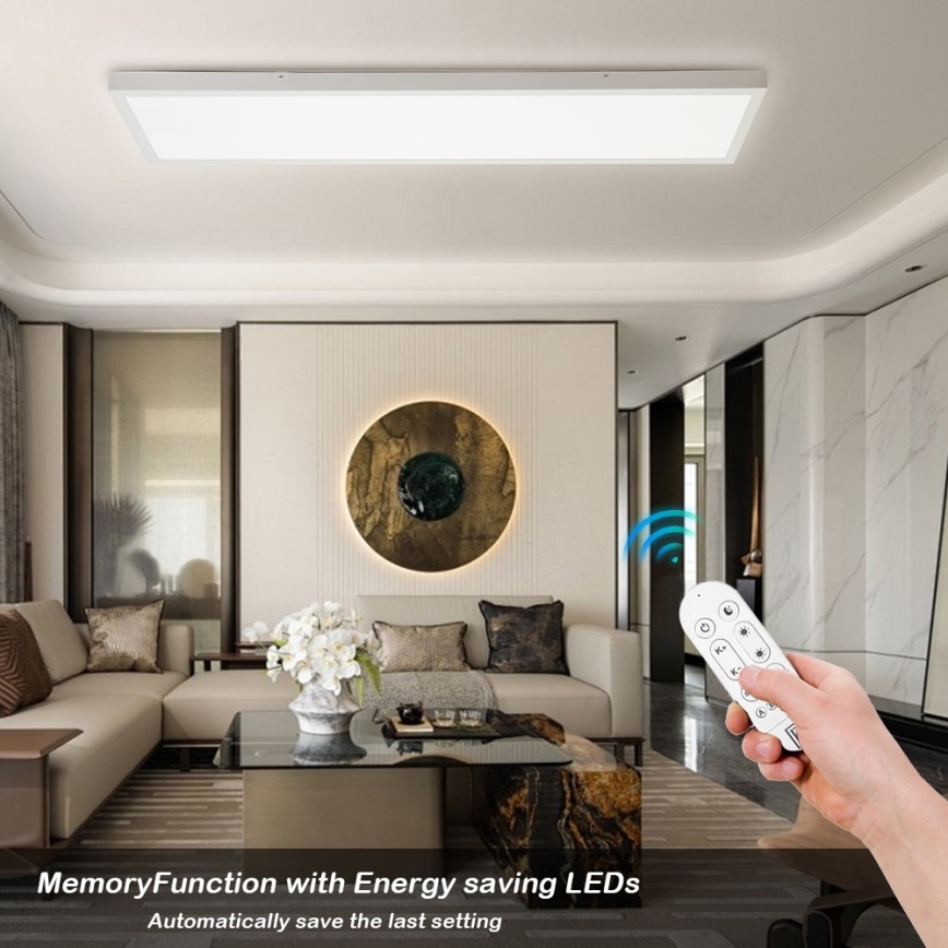 Immax NEO 07276L - Himmennettävä kylpyhuoneen LED-kattovalaisin NEO LITE FRAME LED/50W/230V IP44 Wi-Fi Tuya + kauko-ohjaus valkoinen