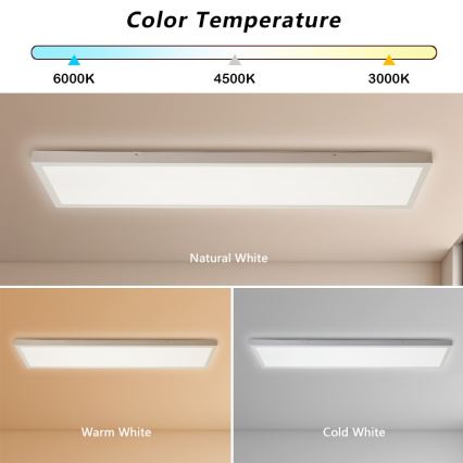 Immax NEO 07276L - Himmennettävä kylpyhuoneen LED-kattovalaisin NEO LITE FRAME LED/50W/230V IP44 Wi-Fi Tuya + kauko-ohjaus valkoinen