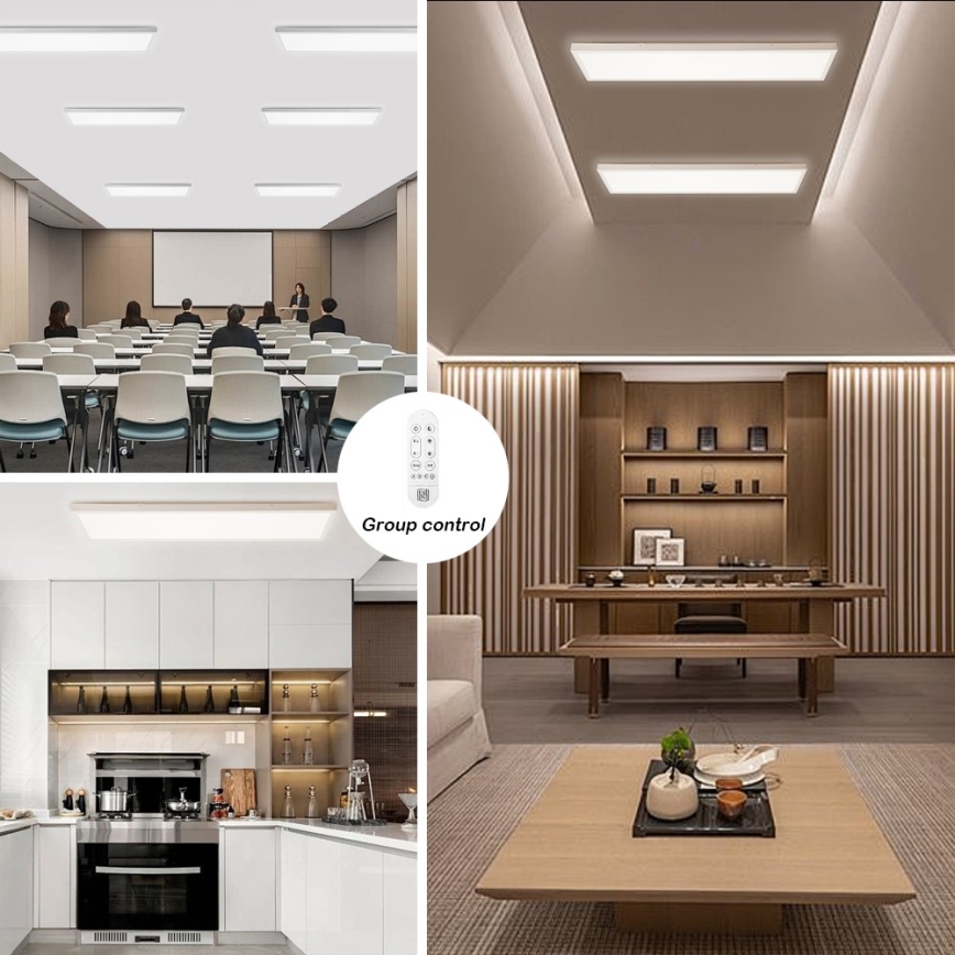 Immax NEO 07276L - Himmennettävä kylpyhuoneen LED-kattovalaisin NEO LITE FRAME LED/50W/230V IP44 Wi-Fi Tuya + kauko-ohjaus valkoinen