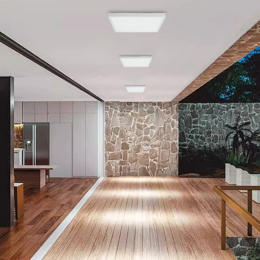 Immax NEO 07277L - Himmennettävä kylpyhuoneen LED-kattovalaisin NEO LITE FRAME LED/50W/230V IP44 Wi-Fi Tuya +remote hallinta valkoinen