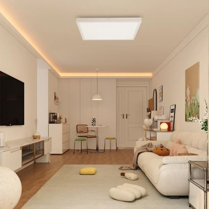 Immax NEO 07277L - Himmennettävä kylpyhuoneen LED-kattovalaisin NEO LITE FRAME LED/50W/230V IP44 Wi-Fi Tuya +remote hallinta valkoinen