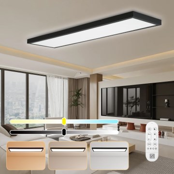 Immax NEO 07278L - Himmennettävä kylpyhuoneen LED-kattovalaisin NEO LITE FRAME LED/50W/230V IP44 Wi-Fi Tuya + kauko-ohjaus musta