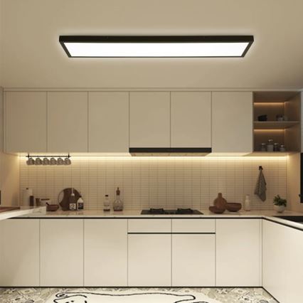 Immax NEO 07278L - Himmennettävä kylpyhuoneen LED-kattovalaisin NEO LITE FRAME LED/50W/230V IP44 Wi-Fi Tuya + kauko-ohjaus musta