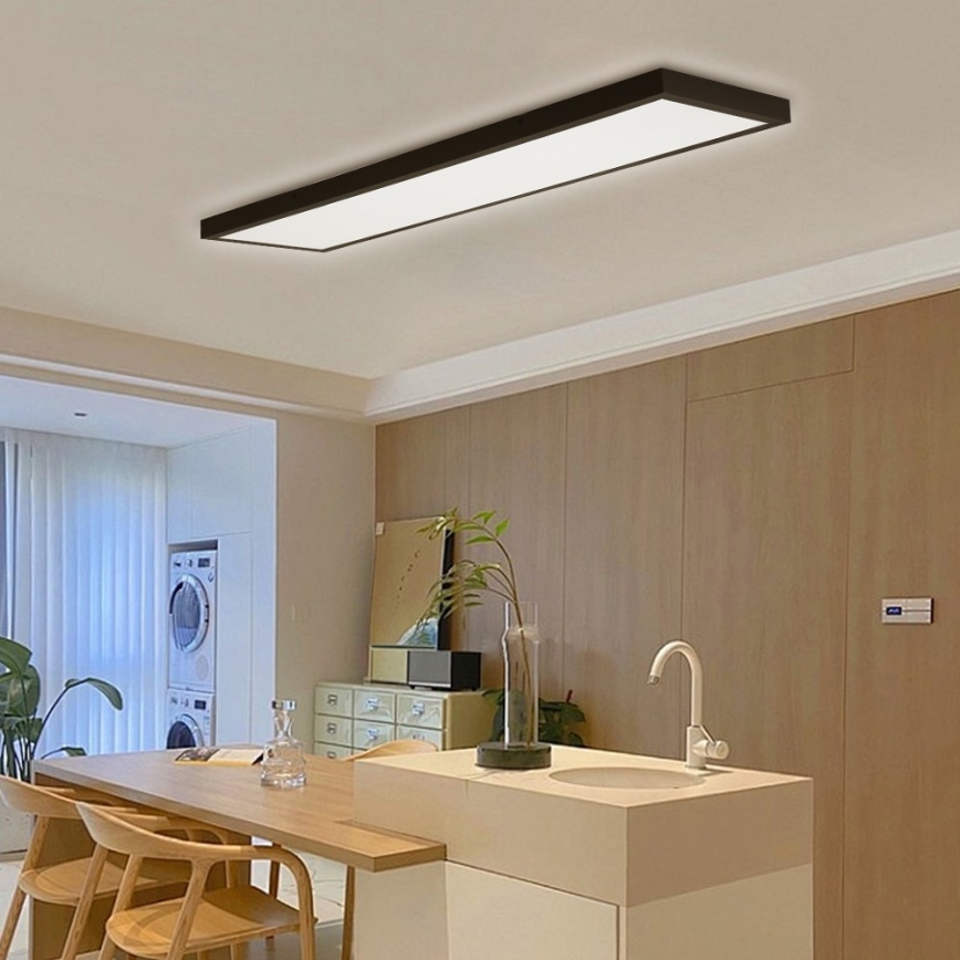Immax NEO 07278L - Himmennettävä kylpyhuoneen LED-kattovalaisin NEO LITE FRAME LED/50W/230V IP44 Wi-Fi Tuya + kauko-ohjaus musta