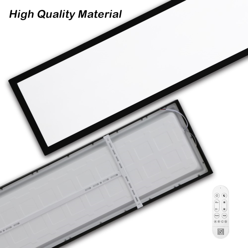 Immax NEO 07278L - Himmennettävä kylpyhuoneen LED-kattovalaisin NEO LITE FRAME LED/50W/230V IP44 Wi-Fi Tuya + kauko-ohjaus musta