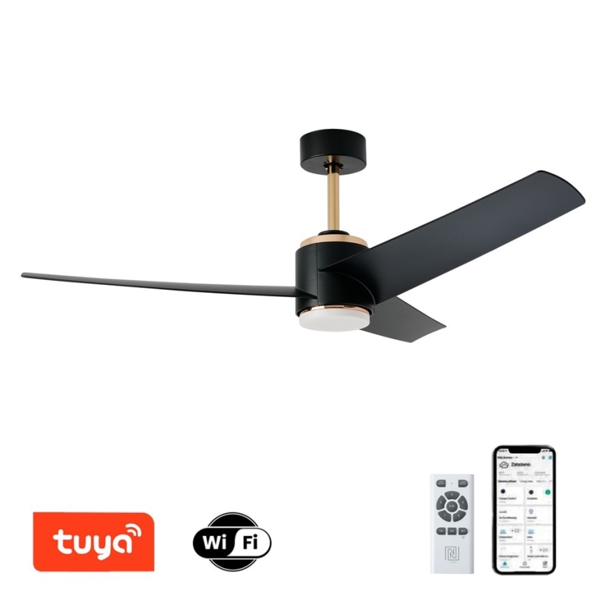 Immax NEO 07280L - LED himmennettävä kattovalo BEAUTY LED/18W/230V Wi-Fi Tuya musta + kauko-ohjaus