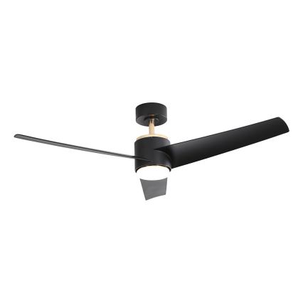 Immax NEO 07280L - LED Kattotuuletin BEAUTY LED/18W/230V Wi-Fi Tuya musta halkaisija 132 cm + kauko-ohjaus
