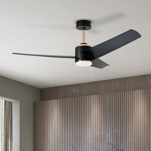 Immax NEO 07280L - LED Kattotuuletin BEAUTY LED/18W/230V Wi-Fi Tuya musta halkaisija 132 cm + kauko-ohjaus