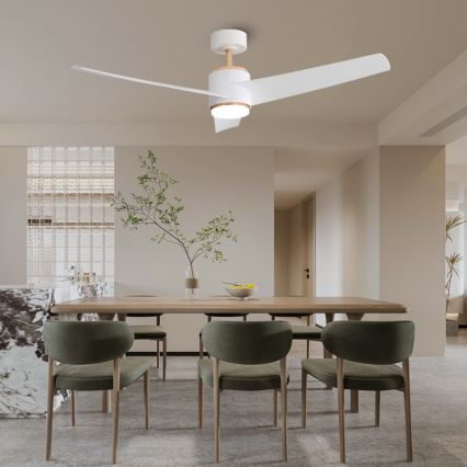 Immax NEO 07281L - LED+CCT Himennettävä kattotuuletin BEAUTY LED/18W/230V 3000/4000/6000K Wi-Fi Tuya halkaisija 132 cm + kaukosäädin