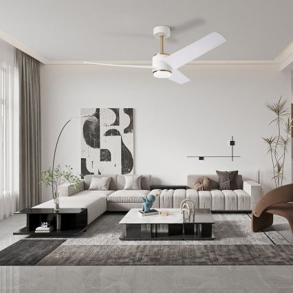 Immax NEO 07281L - LED+CCT Himennettävä kattotuuletin BEAUTY LED/18W/230V 3000/4000/6000K Wi-Fi Tuya halkaisija 132 cm + kaukosäädin