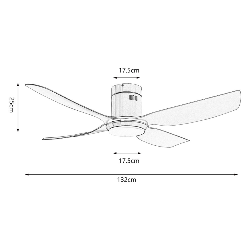 Immax NEO 07282L - LED+CCT Himennettävä kattotuuletin PURE LED/24W/230V 3000/4000/6000K Wi-Fi Tuya + kaukosäädin