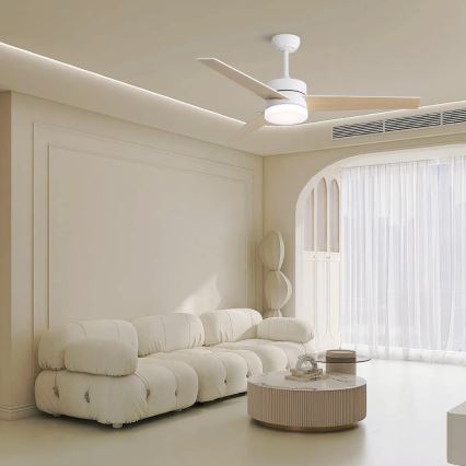 Immax NEO 07284L - LED+CCT Himmennettävä kattotuuletin VARIABLE LED/24W/230V 3000/4000/6000K Wi-Fi Tuya halkaisija 132 cm + kaukosäädin