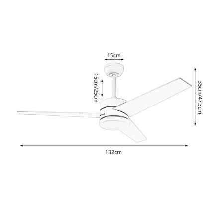 Immax NEO 07285L - LED+CCT himmennettävä kattotuuletin VARIABLE LED/24W/230V 3000/4000/6000K Wi‑Fi Tuya + kaukosäädin