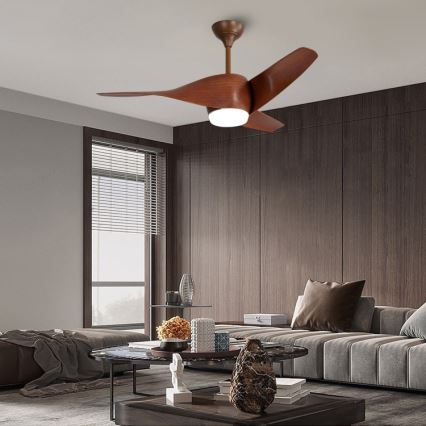 Immax NEO 07286L - LED himmennettävä kattovalo WAVE LED/18W/230V Wi-Fi Tuya ruskea + kauko-ohjaus