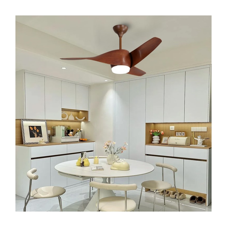 Immax NEO 07286L - LED himmennettävä kattovalo WAVE LED/18W/230V Wi-Fi Tuya ruskea + kauko-ohjaus