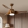 Immax NEO 07286L - LED himmennettävä kattovalo WAVE LED/18W/230V Wi-Fi Tuya ruskea halkaisija 132 cm + kauko-ohjaus