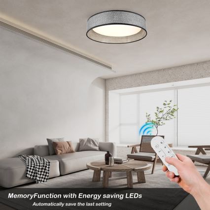 Immax NEO 07287L - LED+CCT himmennettävä kattovalaisin LONA LED/36W/230V 3000-6000K Wi-Fi Tuya Ø 45,5 cm + kaukosäädin