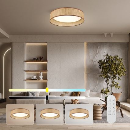 Immax NEO 07288L - LED+CCT himmennettävä kattovalaisin LONA LED/36W/230V 3000-6000K Wi-Fi Tuya Ø 45,5 cm + kaukosäädin