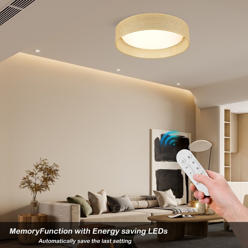 Immax NEO 07289L - LED+CCT-himmennettävä kattovalaisin LONA LED/36W/230V 3000–6000 K Wi‑Fi Tuya Ø 45,5 cm + kaukosäädin