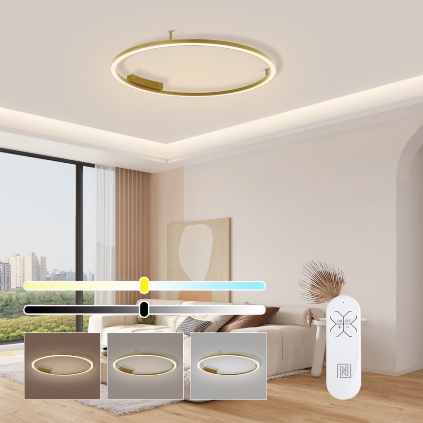 Immax NEO 07291-80G - LED+CCT Himmennettävä kattovalaisin FINO LED/55W/230V 2700-6500K Tuya halkaisija 80 cm + kaukosäädin