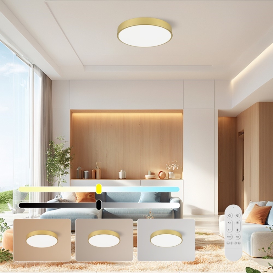 Immax NEO 07292L - LED+CCT Himennettävä kattovalaisin SEMPLICI LED/36W/230V 2700-6500K halkaisija 40 cm + kaukosäädin