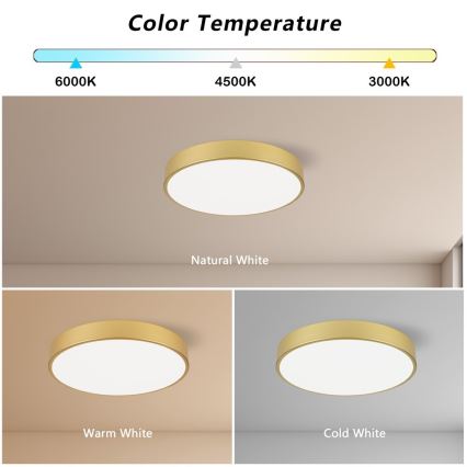 Immax NEO 07292L - LED+CCT Himennettävä kattovalaisin SEMPLICI LED/36W/230V 2700-6500K halkaisija 40 cm + kaukosäädin