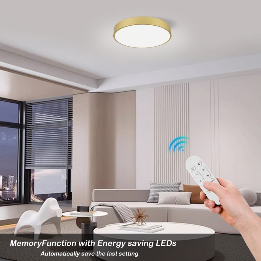 Immax NEO 07292L - LED+CCT Himennettävä kattovalaisin SEMPLICI LED/36W/230V 2700-6500K halkaisija 40 cm + kaukosäädin
