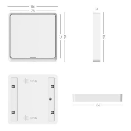 Immax NEO 07506L - Kytkin 1-painike SMART 1xCR2430 Zigbee 3.0 Tuya
