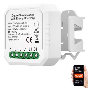 Immax NEO 07521L - Älykäs ohjain kulutuksen mittauksella V6 1-painike Tuya