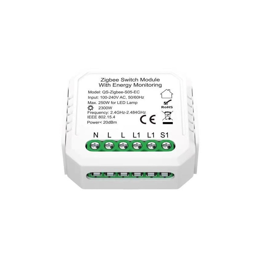 Immax NEO 07521L - Älykäs ohjain kulutuksen mittauksella V6 1-painike Tuya