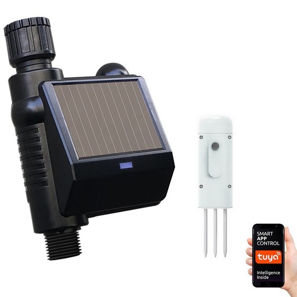 Immax NEO 07525L - Kasteluventtiili + maaperän kosteusanturi 2xAA IP65 Tuya