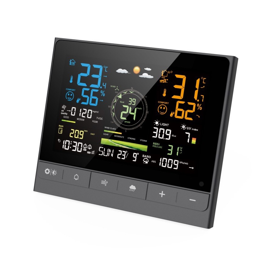 Immax NEO 07528L - Ammattimainen 7-toimintoinen NEO LITE SMART sääasema 5V/2xAAA + 3xAA