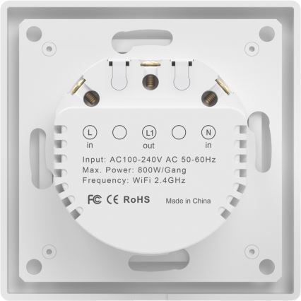 Immax NEO 07538L - 1-painikkeinen SMART-kytkin 230 V, Wi‑Fi (Tuya)