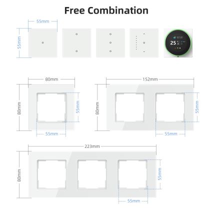 Immax NEO 07538L - 1-painikkeinen SMART-kytkin 230 V, Wi‑Fi (Tuya)