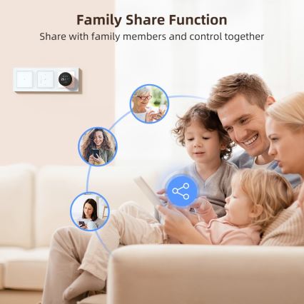 Immax NEO 07539L - 2-painikkeinen älykytkin 230 V, Wi‑Fi, Tuya