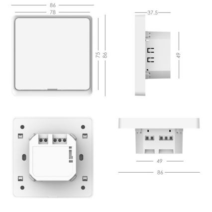 Immax NEO 07569L - Switch 1-painike SMART 230V Wi-Fi Tuya